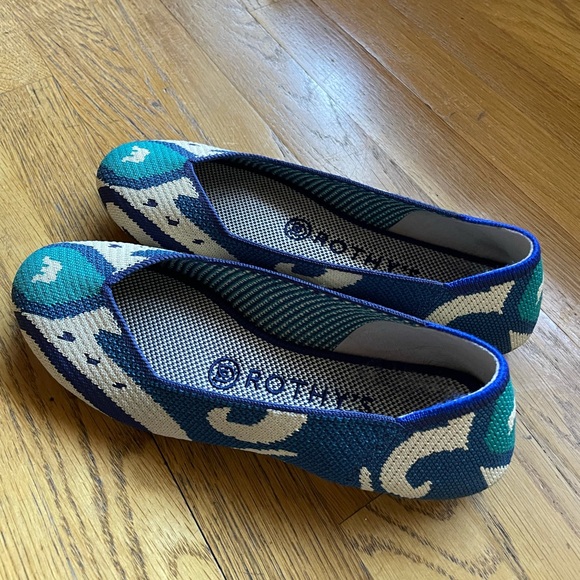 Rothy’s Moroccan Blue Flats 6.5 - Picture 3 of 4